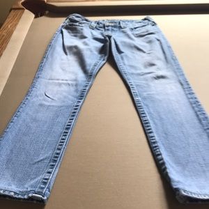 True Religion light denim low rise jean